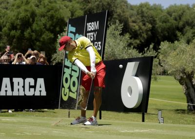 Sergio Garcia is rocking Spanish colours this week